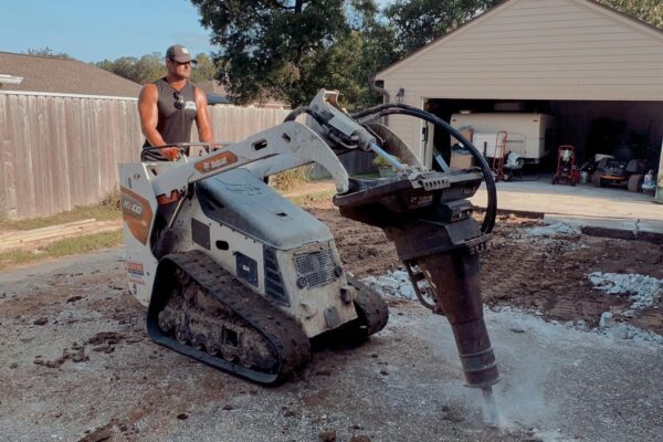 Foundation repair expert performing small demolition services